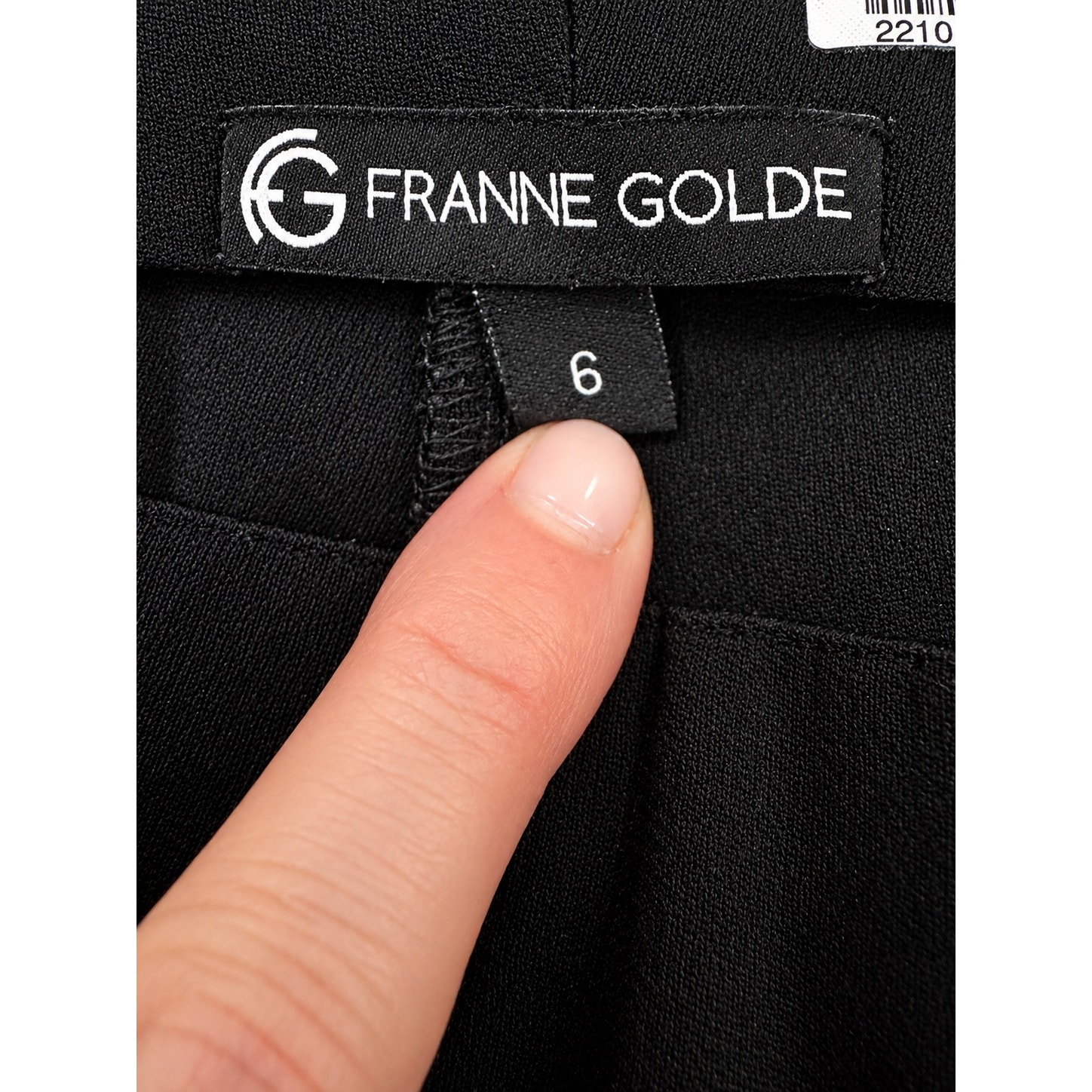 90s Minimalist Quiet Luxury Model Off Duty Franne Golde Black Flare Pull On Pant — image 3 of 8